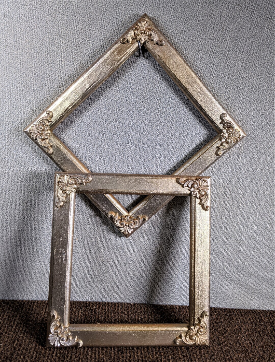 7x8 Frame approximate Size Gold Ornate With Optional Glass Etsy