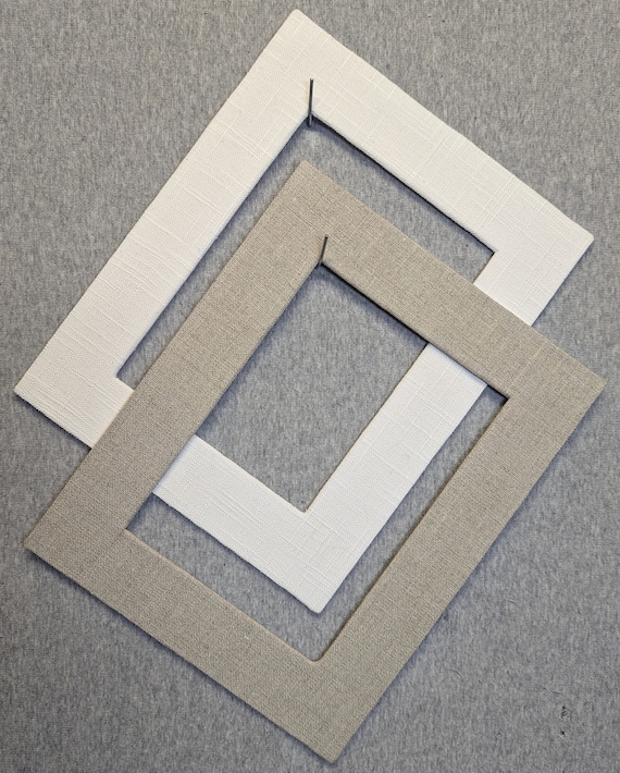 SINGLE STYLE LINEN Hand Wrapped Picture Matting 33 Colors