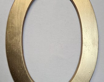 10x17 Oval Frame (Approximate Size) Vintage Gold with Ornaments with Optional Glass and Backing