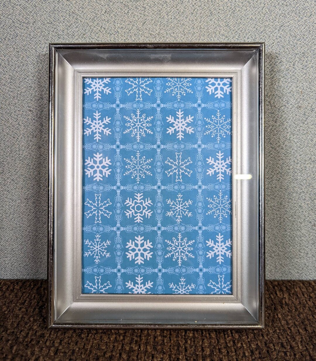 5x7 Metal Box Frame Silver Vintage With Choice of Glass Easel or Wall ...