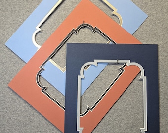 Fancy Cut Double Mat CUSTOM SIZES "Grecian"