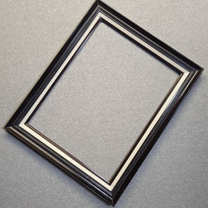 14x18 Frame Dark Brown with Linen Liner with Optional Glass and Custom Cut Matting