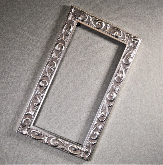 8 x 15 Frame Approx. Size Long Narrow Silver Ornate with Etsy