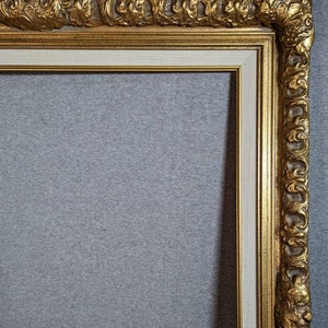 20x24 Frame Ornate Gold with Linen Liner with OPTIONAL Custom Cut Matting and Framer Grade Acrylic