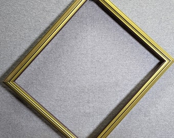 11x14 Frame Plain Gold with Optional Glass and Custom Cut Matting