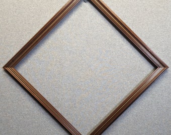 15x15 Frame Vintage Walnut with Gold with Optional Custom Matting