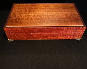 Valet Box / Keepsake Box / Joyero / Wood Box In Beefwood