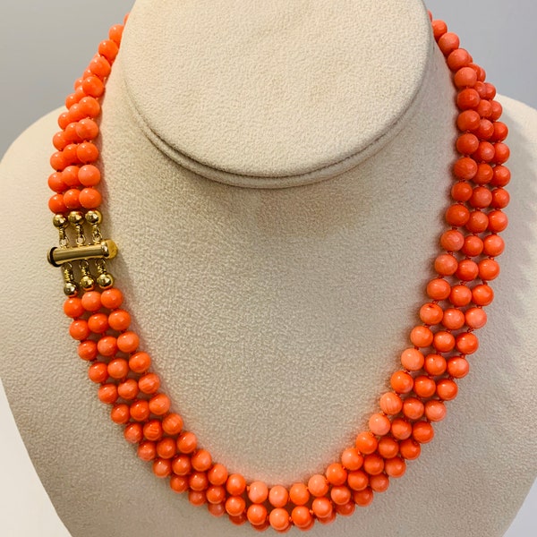 Coral Necklace Etsy