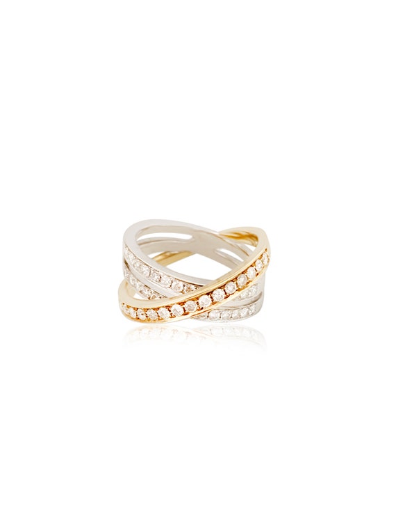 14k Two-Tone Fashion Coral-like Ring