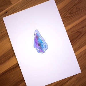 Original Aquarell Vulva Schamlippen