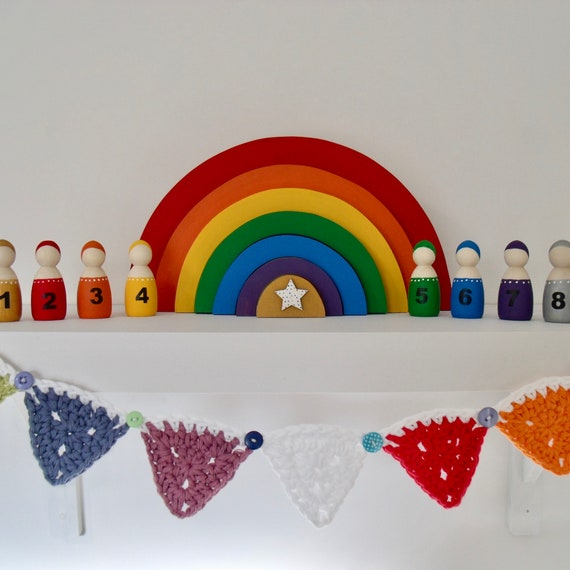 wooden stackable rainbow