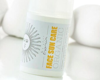 FACE SUN CARE • Organic Face Sunscreen. Specialized facial sun protection cream formula.