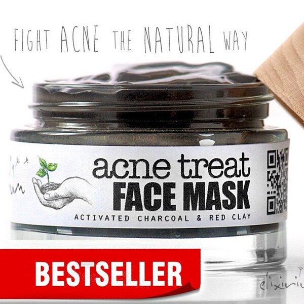 Acne Treatment Face Mask • Organic Handmade Acne Cure Mask • Chemical-Free Acne Remedy • Organic Acne Skin Care for All Skin Types