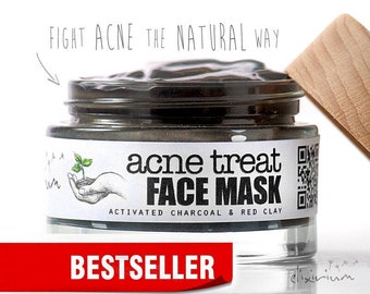 Acne Treatment Face Mask • Organic Handmade Acne Cure Mask • Chemical-Free Acne Remedy • Organic Acne Skin Care for All Skin Types