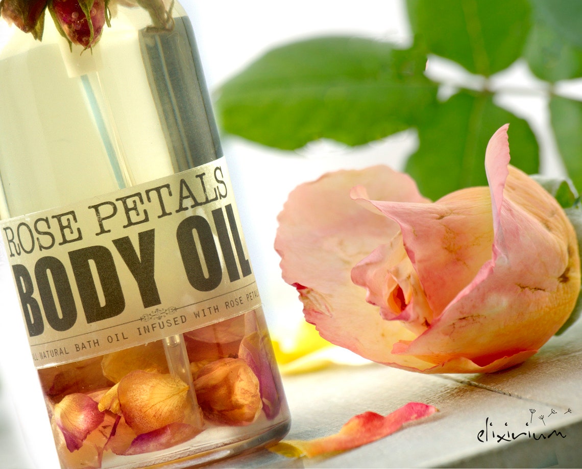 Body Oil ROSE PETALS Rosehip Organic Moisturizing Oil Etsy