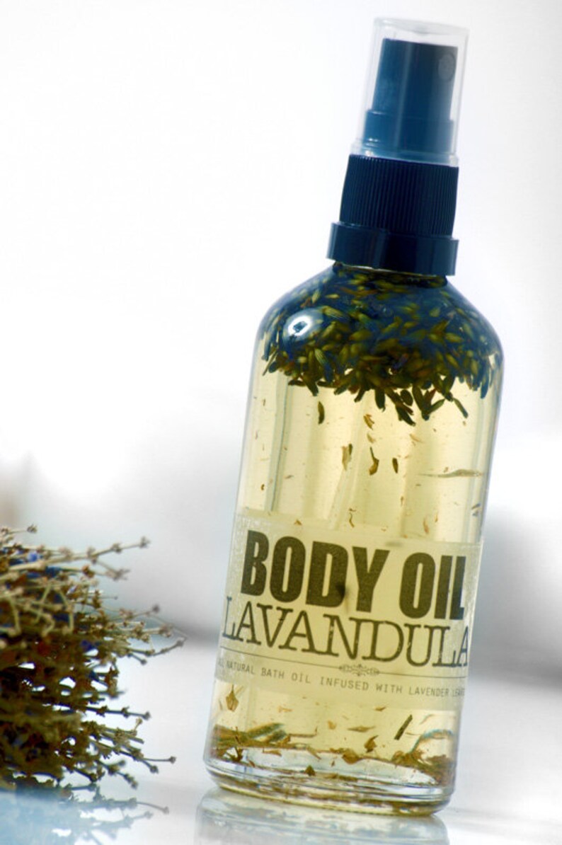 Body Oil LAVENDER Organic Massage oil, Lavender Organic Bath oil, Aromatic Lavender body oil by Elixirium Organic Skincare image 2