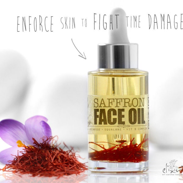 Face Oil SAFFRON • Organic Facial Moisturizer for skin radiance