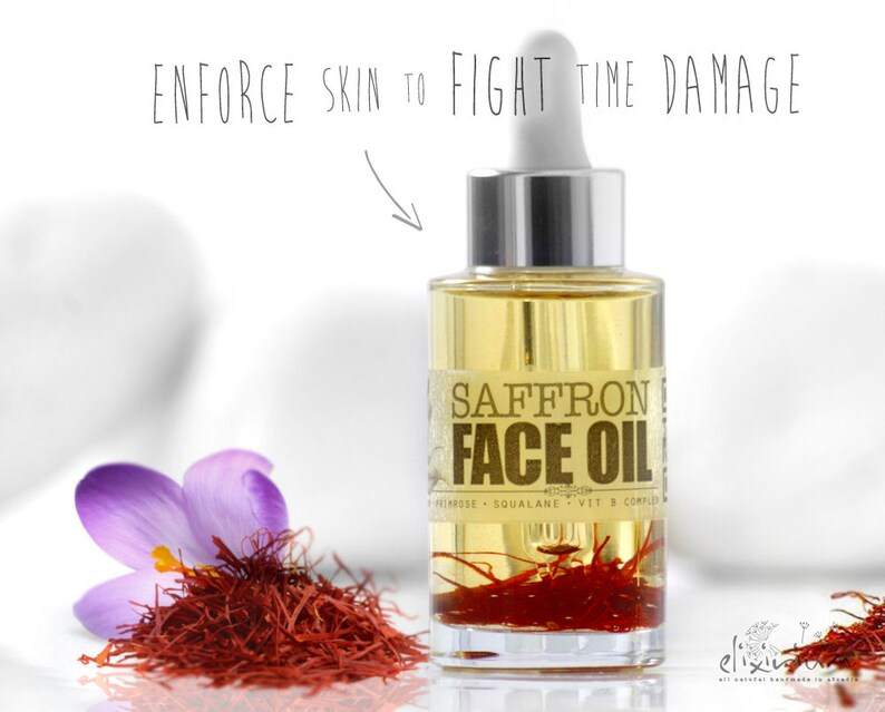 SAFFRON FACE OIL Organic Facial oil Moisturizer Radiant Etsy