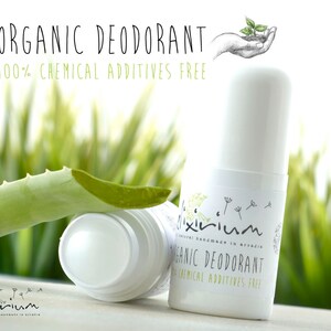 ORGANIC DEODORANT Elixirium ~ All Natural Roll On Deodorant~Herbal Deodorant~Chemicals Free Deodorant~natural scent~organic skin care