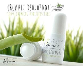 ORGANIC DEODORANT Elixirium ~ All Natural Roll On Deodorant~Herbal Deodorant~Chemicals Free Deodorant~natural scent~organic skin care