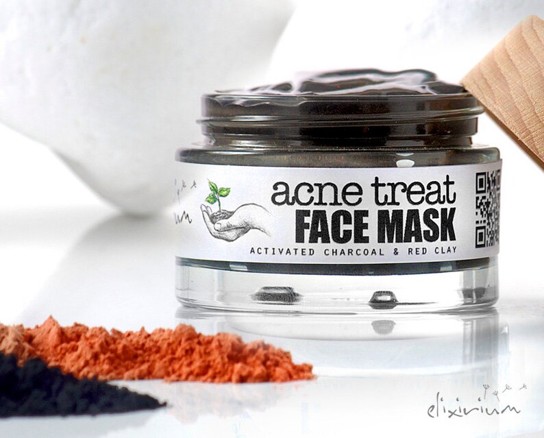 Acne Treatment Face Mask Organic Handmade Acne Cure Mask Chemical-Free Acne Remedy Organic Acne Skin Care for All Skin Types image 4