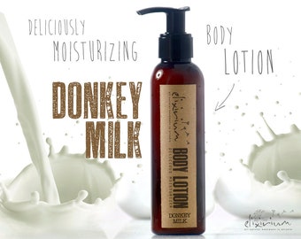 Body Lotion DONKEY MILK • Body lotion moisturizer deliciously scented by Elixirium Organic Skincare.