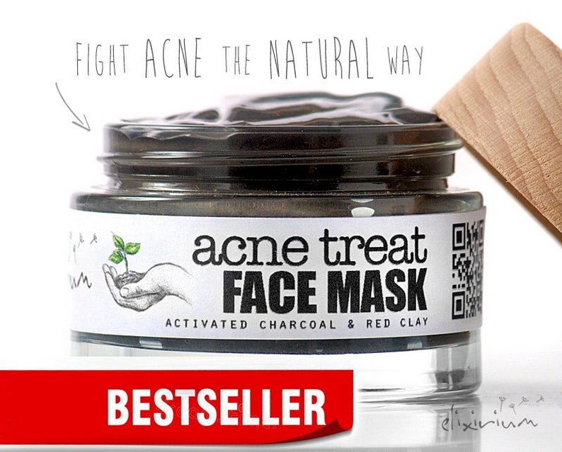 Acne Treatment Face Mask Organic Handmade Acne Cure Mask Chemical-Free Acne Remedy Organic Acne Skin Care for All Skin Types image 1