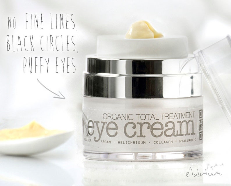 ORGANIC EYE CREAM Fine Lines Puffy & Black Circles Total Etsy