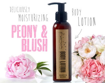 PEONY & BLUSH Body Lotion  • Deliciously Scented Organic Nourishing Moisturizing Body Skin Hydration Milk