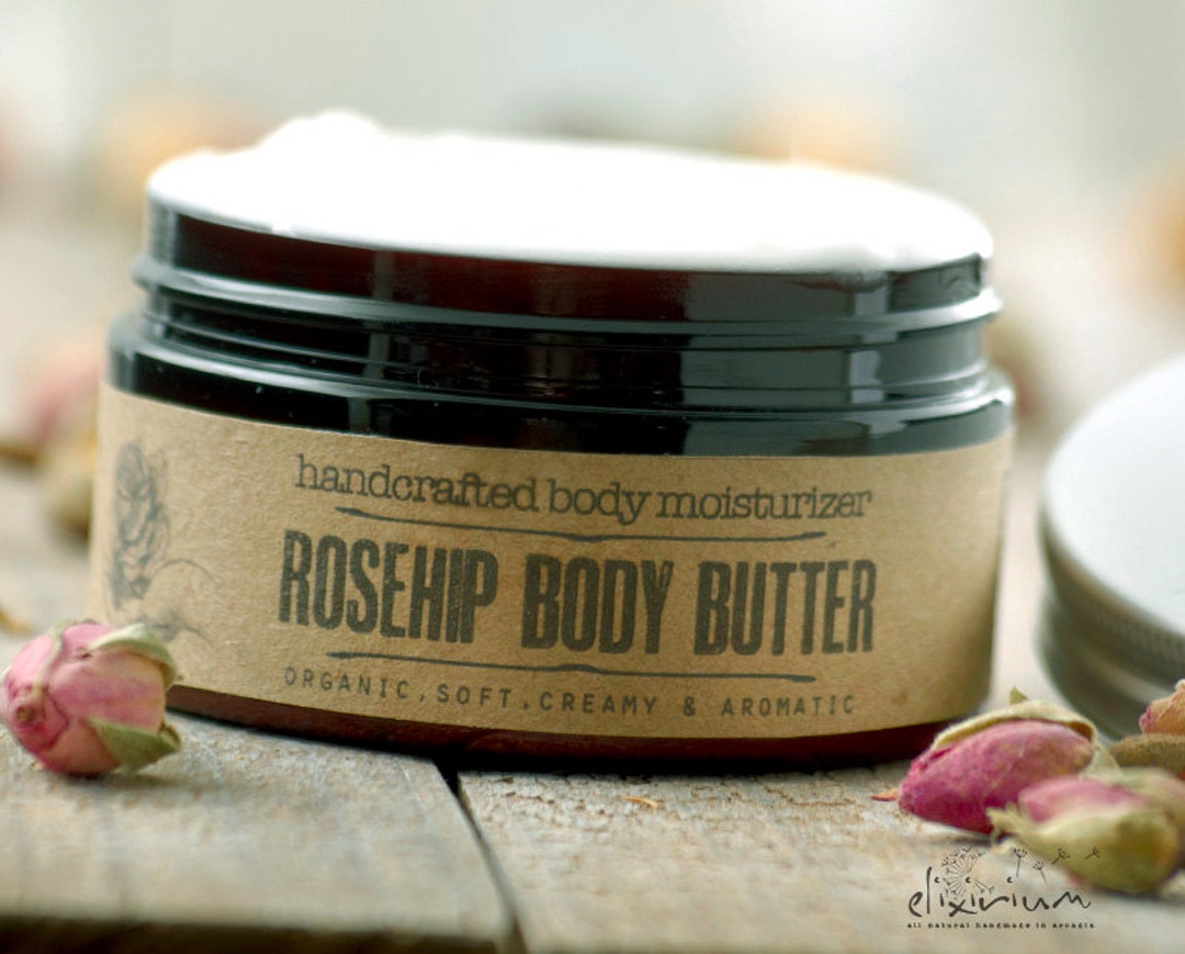 Body Butter ROSEHIP Organic Rosehip Body Moisturizer by Elixirium
