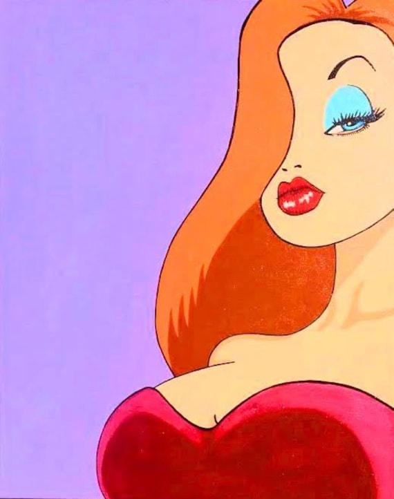 Roger and Jessica Rabbit Inspired Painting.
