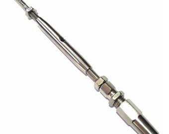 Swageless Stainless Steel Turnbuckle Tensioner 2" Barrel w/LAG Screw 1/8 Cable 