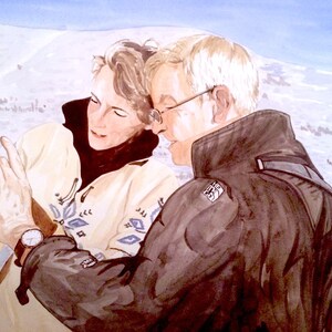 Hand-painted portraits, custom family portrait, painting from photos, watercolour portrait, commission portrait