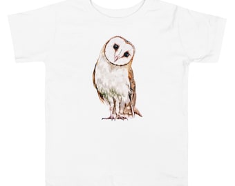 T-shirt, kids, owl, barn owl, Toddler Short Sleeve Tee, gift for boy