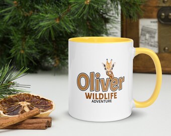Giraffe Mug with Color Inside