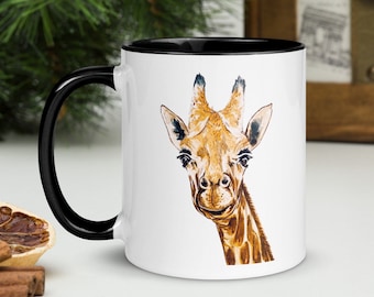 Giraffe Gift, Mug, cute, hand drawn,Personalised Name,Birthday,Christmas,Gift for mum