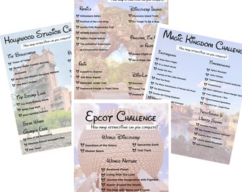 WDW Attraction Checklist, All Parks Trip Planner, Challenge Bucket List, Ride Rides and Enjoy Theme Parks with Family and Friends