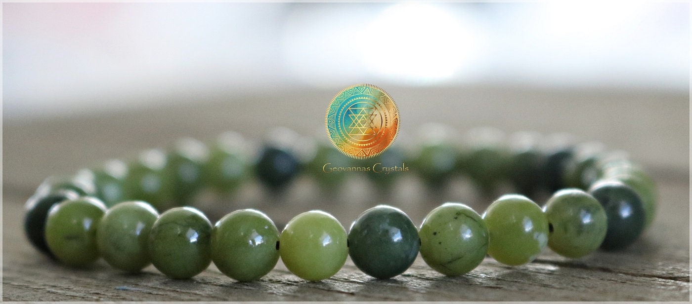 Green Jasper Bracelet 6mm Natural Green Jasper bracelet A Etsy