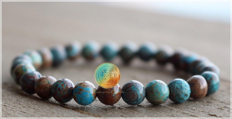 Stretch Bracelet,Blue Bracelet Yogi bracelet,Anxiety /& Stress Relief Blue Crazy Lace Agate 6mm Genuine Natural A grade blue agate bracelet