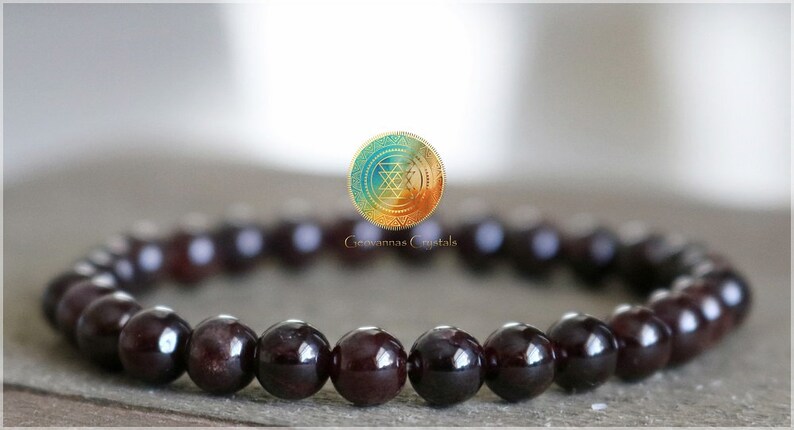 Garnet Bracelet 5.5mm Genuine Garnet Gemstone Bracelet,Beaded stretch Bracelet,Woman Men Bracelet,Deep Dark Red garnet,root Chakra,FORTUNE