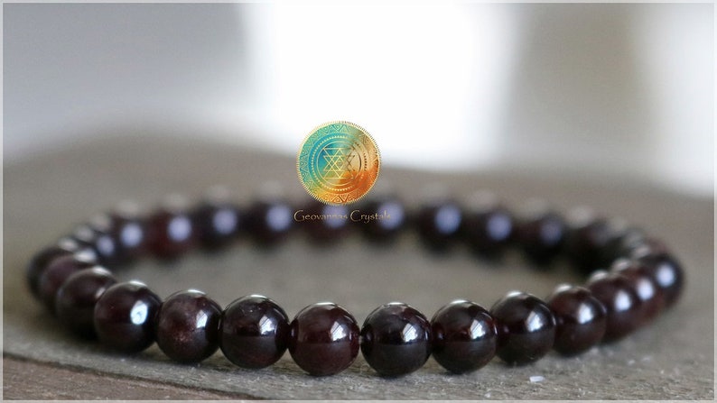 Garnet Bracelet 5.5mm Genuine Garnet Gemstone Bracelet,Beaded stretch Bracelet,Woman Men Bracelet,Deep Dark Red garnet,root Chakra,FORTUNE