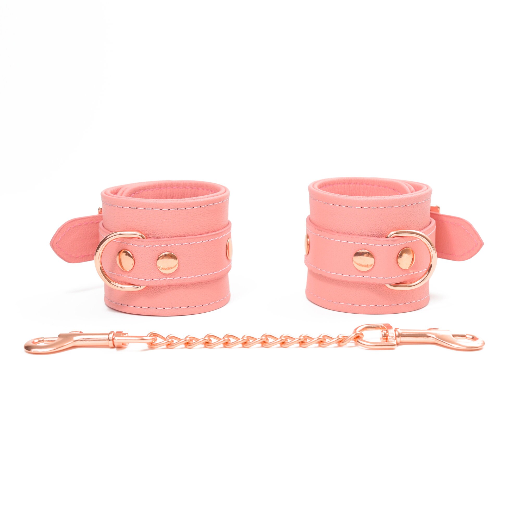 Pink Leather Ankle cuffs BDSM Cuffs Thick PINK Leather Etsy 日本