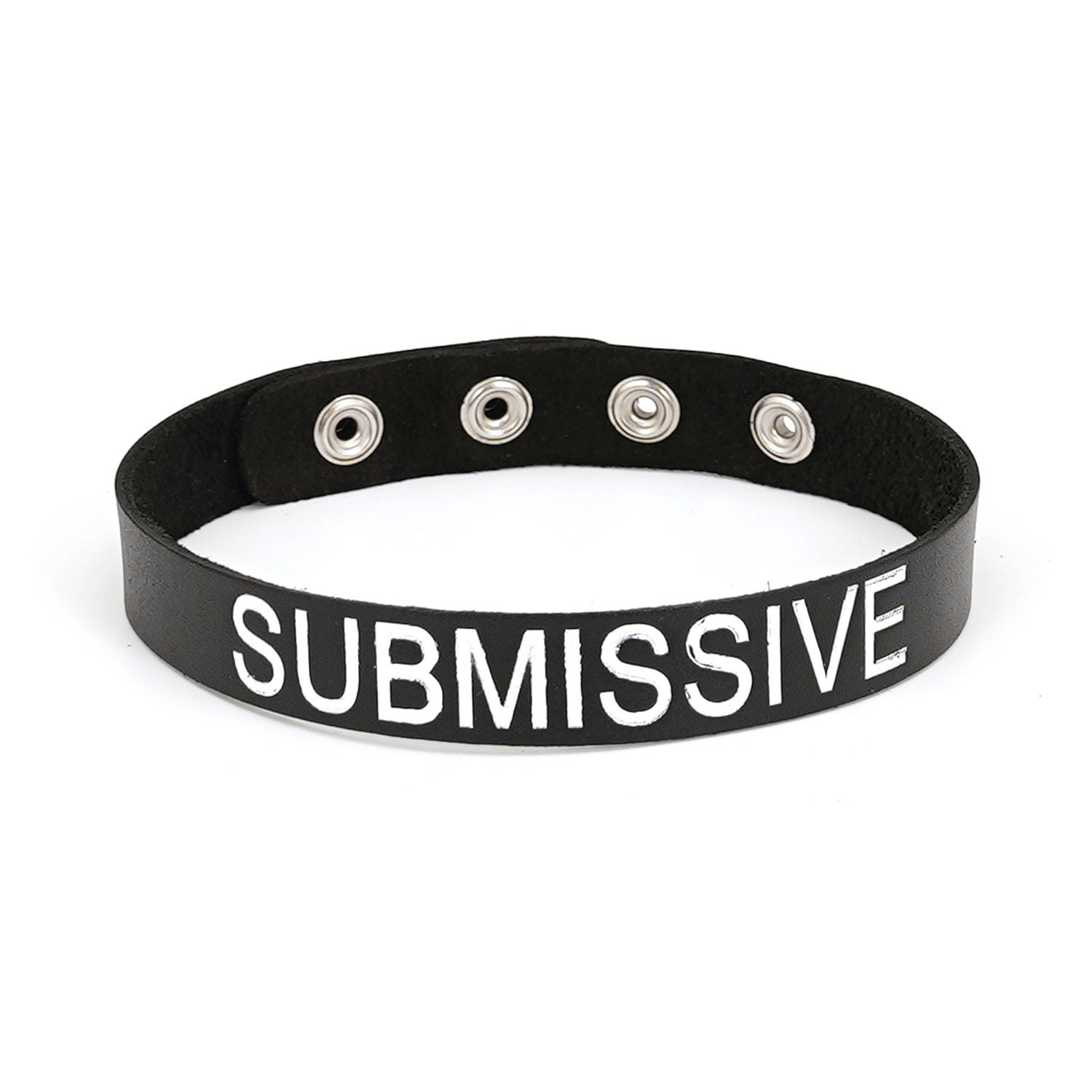 Leather Bondage Collar with slang word BDSM DDLG Submissive Etsy