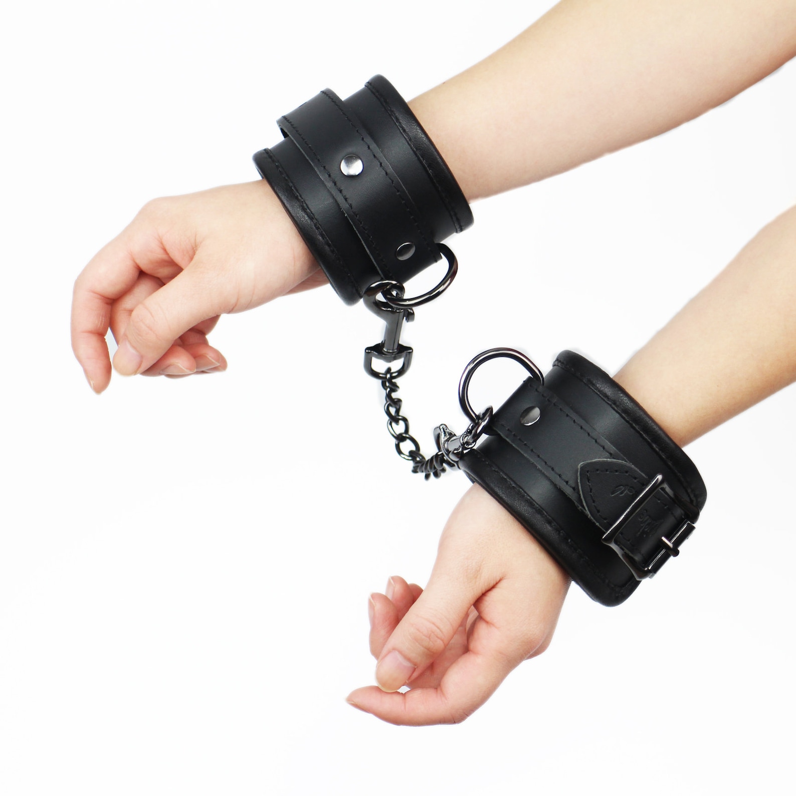 Padded Leather Handcuffs BDSM Cuffs Black or Brown Leather Etsy