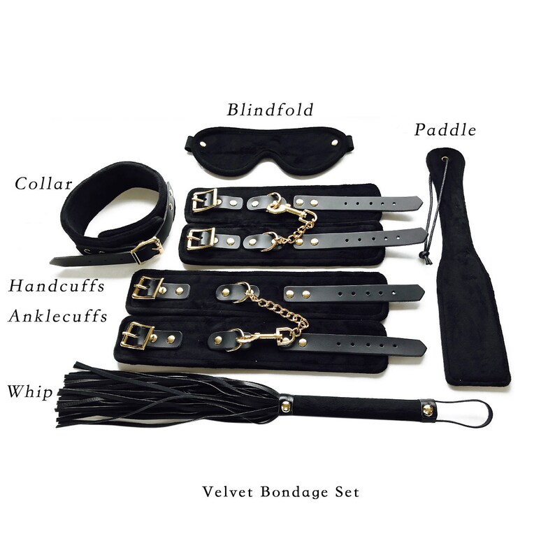 Velvet Touch BDSM Set Handcuffs Ankle Cuffs Velvet Etsy