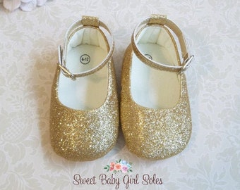 infant gold shoes