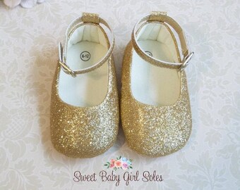 infant gold shoes