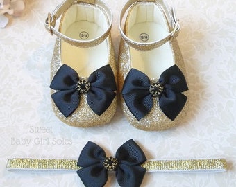 black and gold shoes for girls
