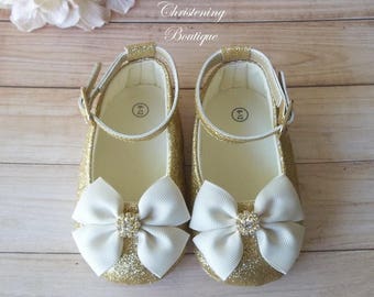 cream flower girl shoes