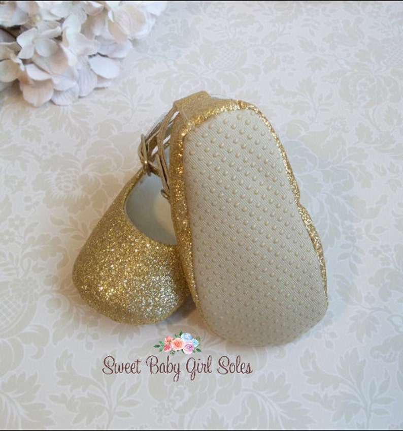 Gold Baby Shoes Glitter Baby Shoes Gold Sparkle Shoes Etsy